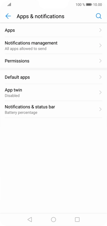 Press Notifications management.