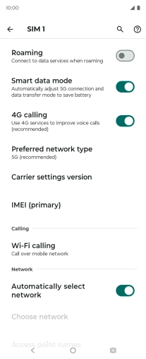 Press the indicator next to 