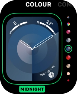 Turn the Digital Crown to change between the different designs.