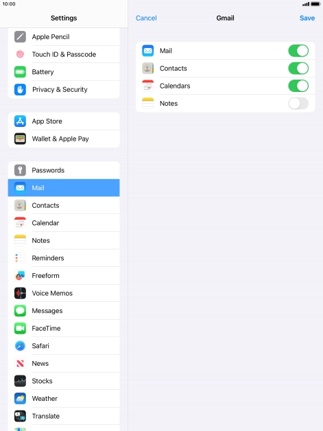 If this screen is displayed, you email account has been recognised and set up automatically. Follow the instructions on the screen to key in more information and finish setting up your tablet.