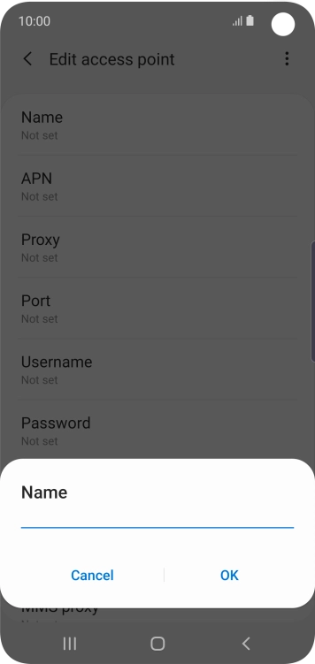 Key in EE MMS and press OK.