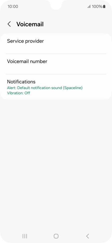 Press Voicemail number.