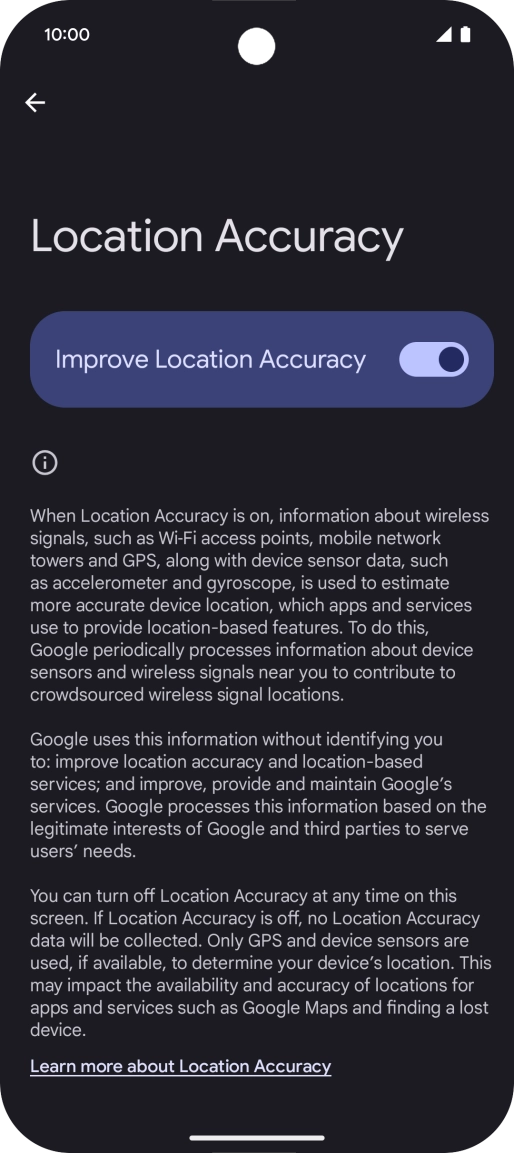 If you press the indicator next to 
