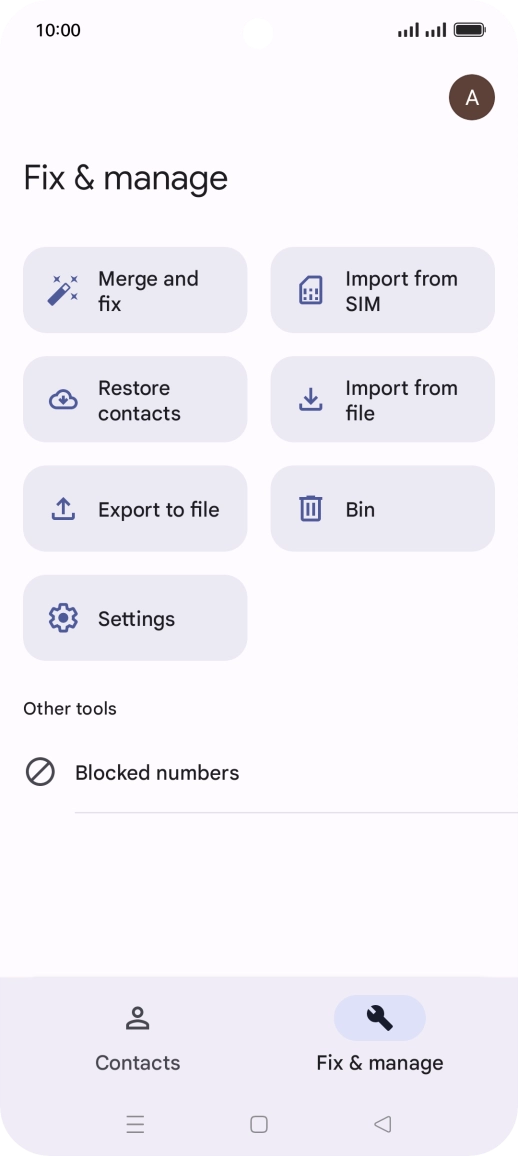 Press Import from SIM.