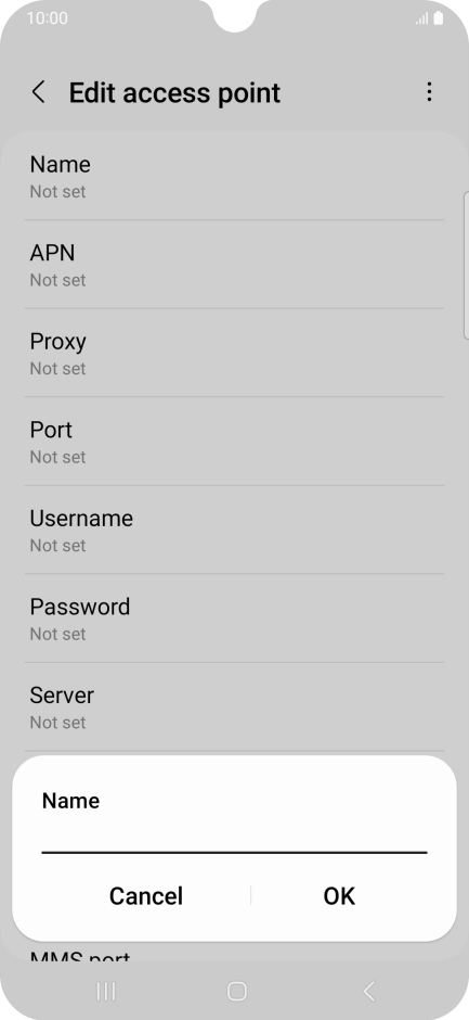 Key in EE MMS and press OK.