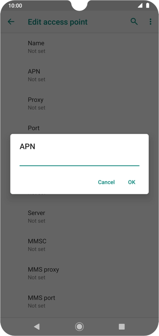 Key in everywhere and press OK.