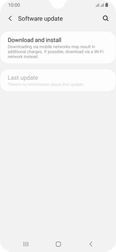 Press Download and install. If a new software version is available, it's displayed. Follow the instructions on the screen to update the phone software.