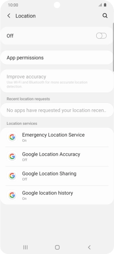 Press the indicator to turn the function on or off.