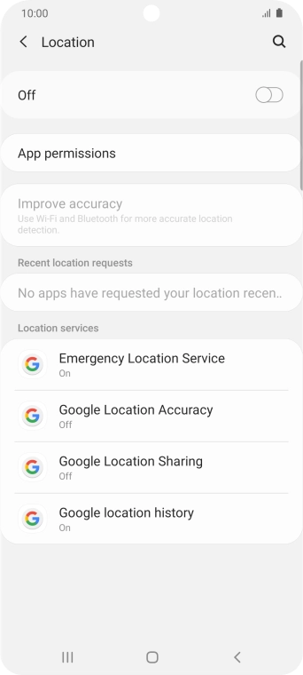 Press the indicator to turn the function on or off.