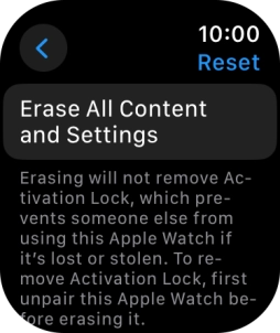 Press Erase All Content and Settings.