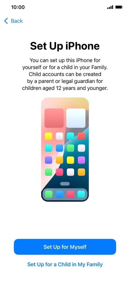 Press Set Up for Myself.