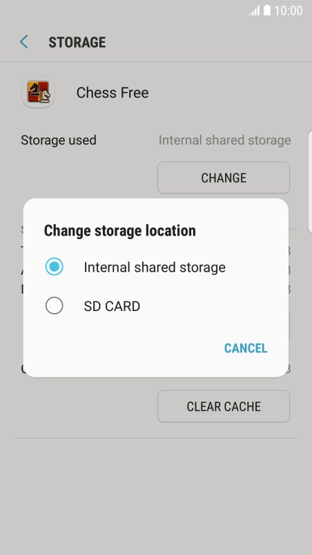 Press the name of the memory card.