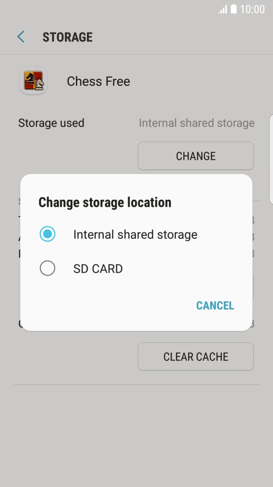 Press the name of the memory card.