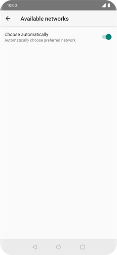 If you want to select a network manually, press the indicator next to 