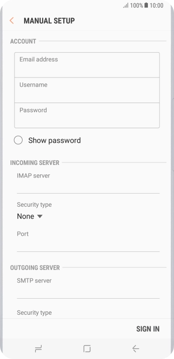 Press the field below 