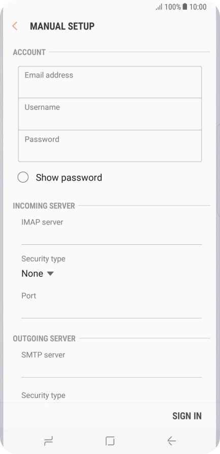 Press the field below 