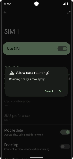 If you turn on the function, press OK.