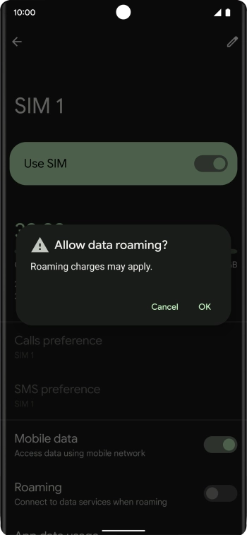 If you turn on the function, press OK.