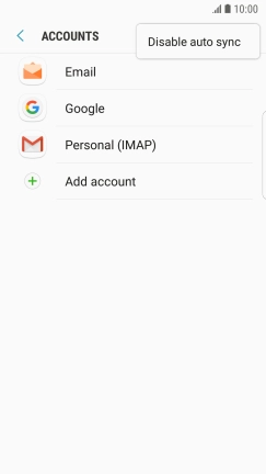 Press Disable auto sync.
