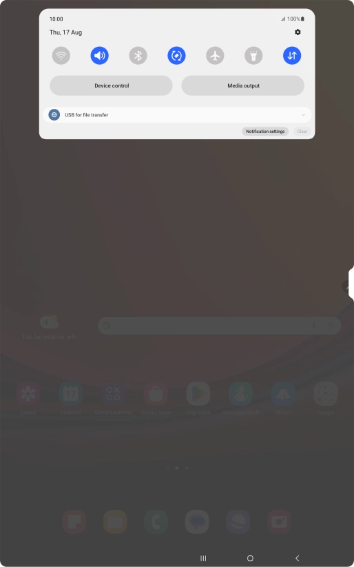Press the drop down list.