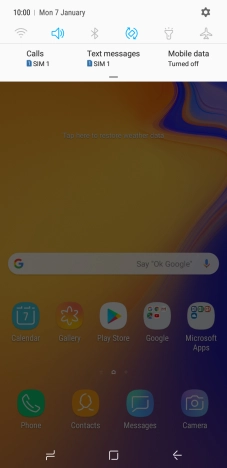 Press the settings icon.