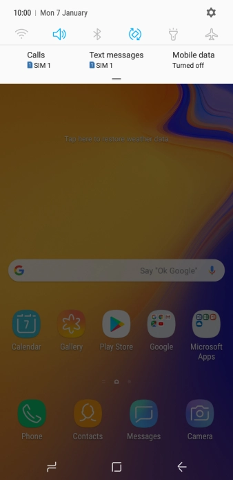 Press the settings icon.