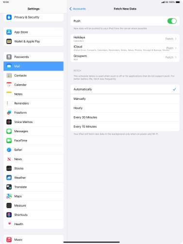 Press the indicator next to 