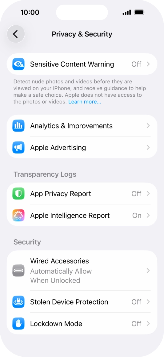 Press App Privacy Report.