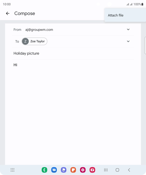 Press Attach file and go to the required folder.