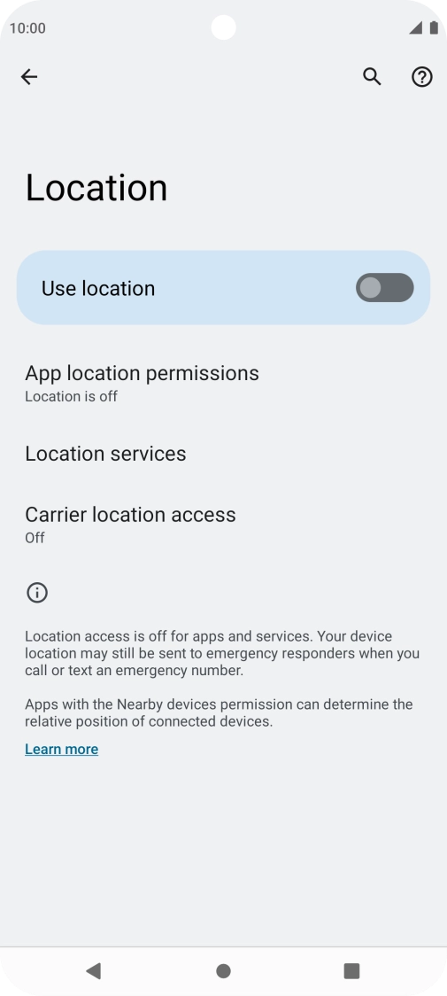 Press the indicator next to 