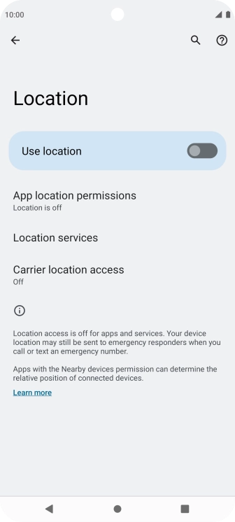 Press the indicator next to 