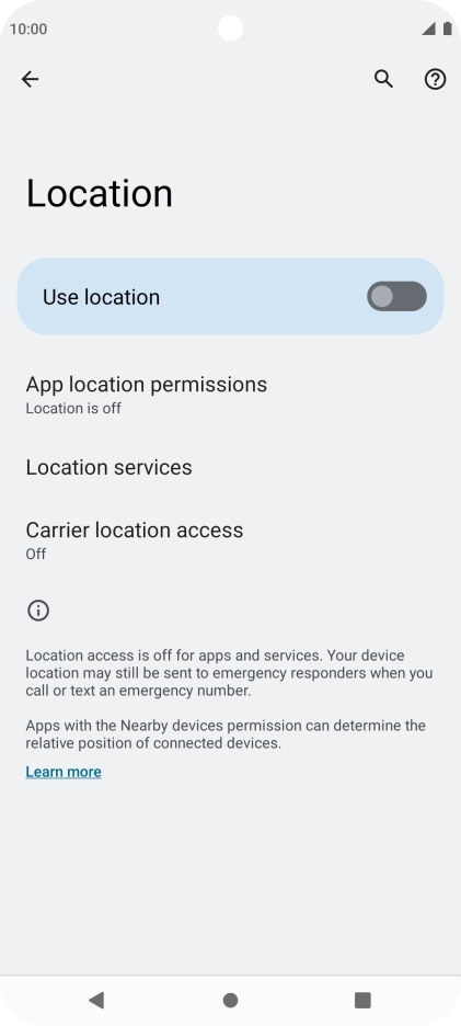 Press the indicator next to 