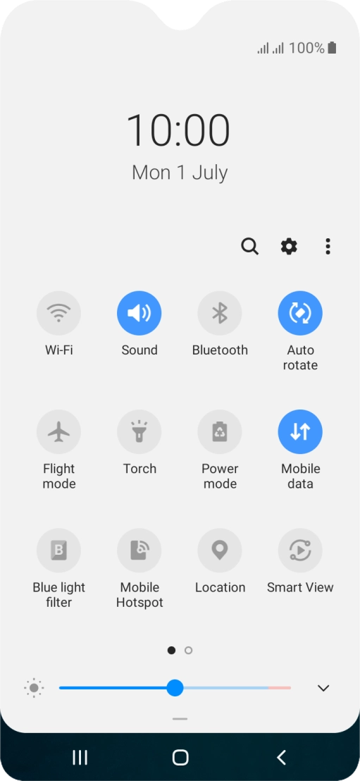 Press the settings icon.