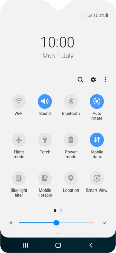Press the settings icon.