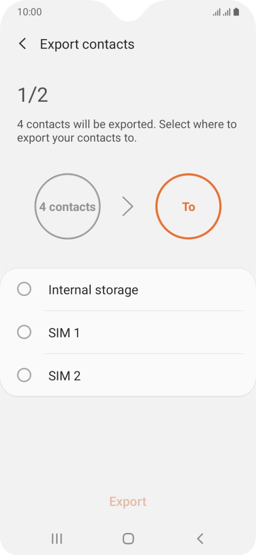 Press the required SIM.
