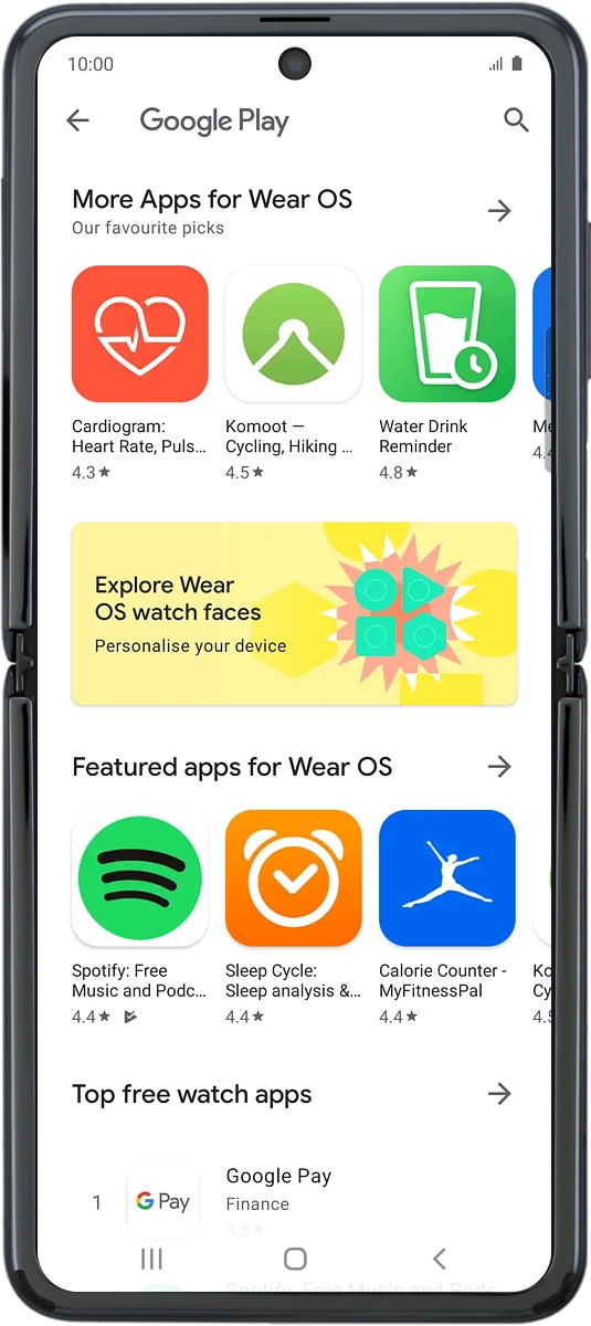 On your phone: Press the search icon.