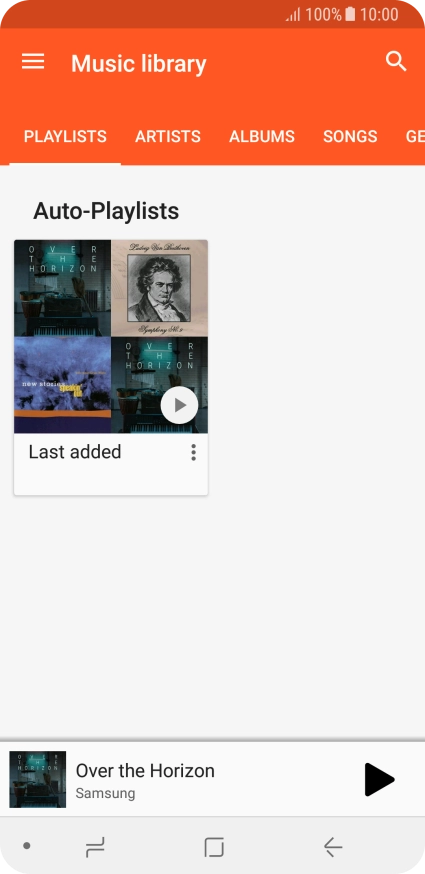 Press the required category.