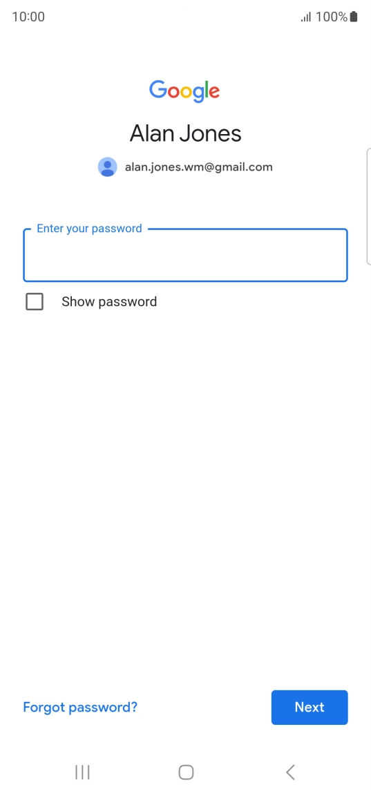 Press the field below 