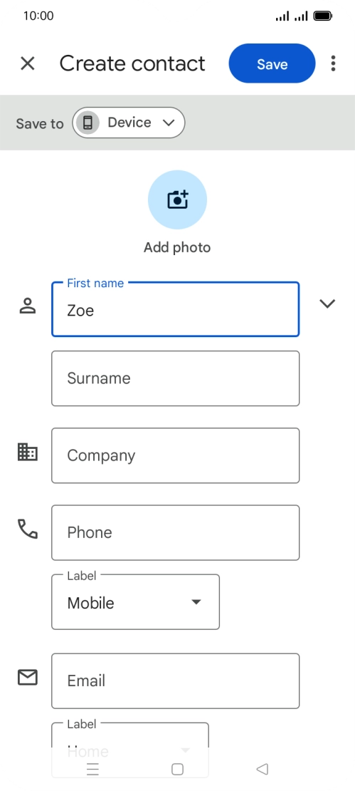 Press Surname and key in the required last name.