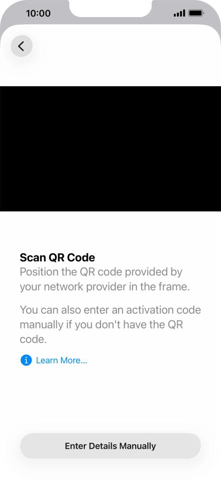 Place the QR code you've received inside the phone camera frame to scan the code.