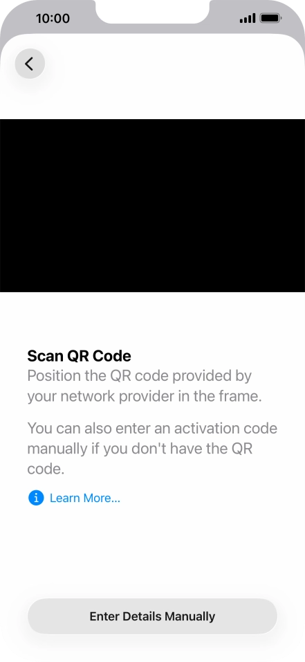 Place the QR code you've received inside the phone camera frame to scan the code.
