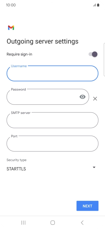 Press the field below 