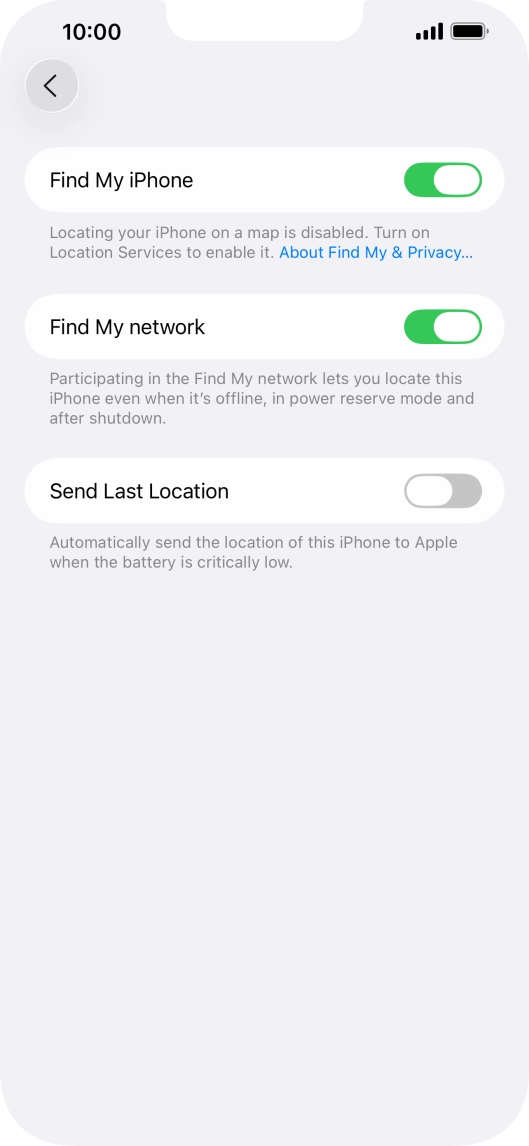 Press the indicator next to 