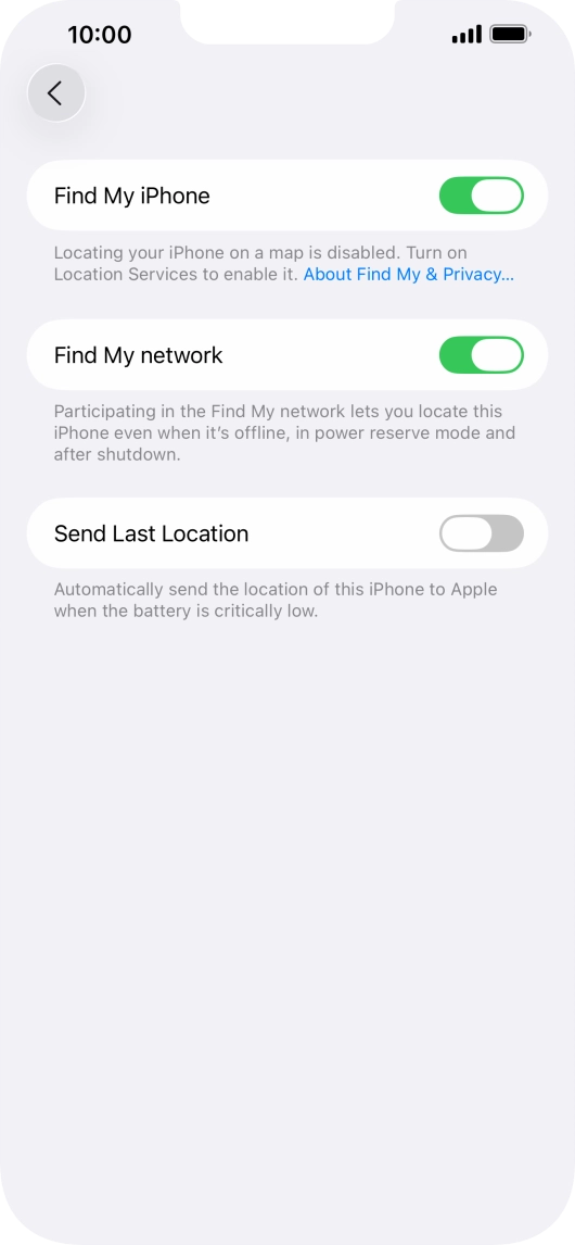 Press the indicator next to 