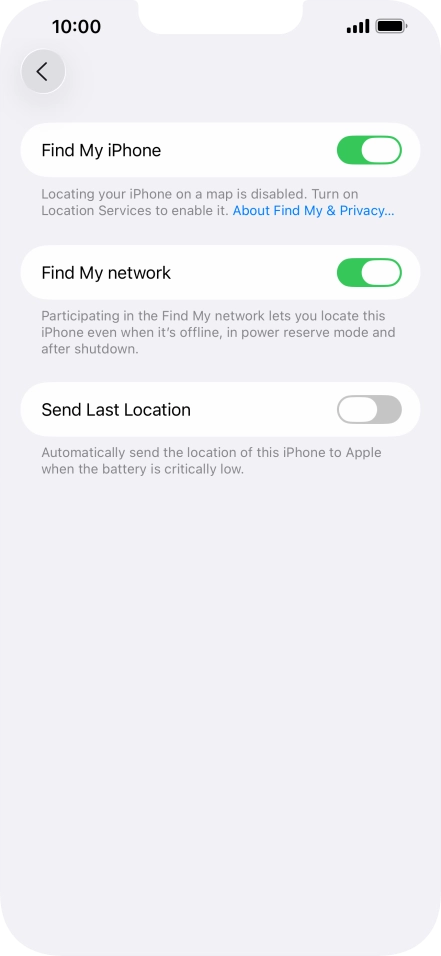 Press the indicator next to 