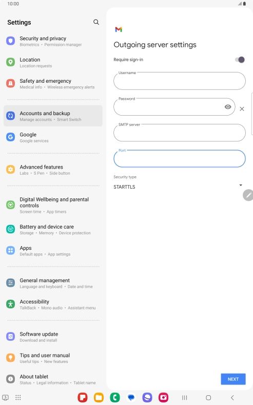 Press the drop down list below 