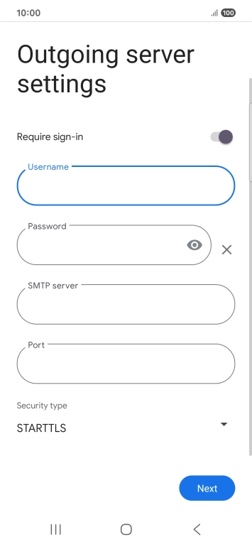 Press the field below 