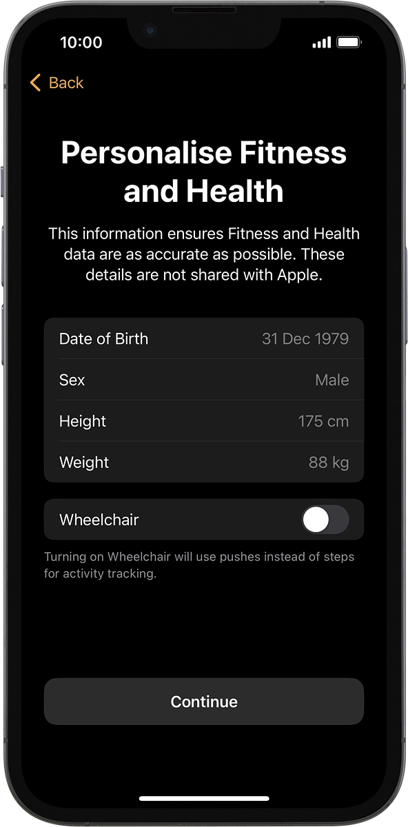 On your phone: Follow the instructions on the screen to select the required settings and press Continue.
