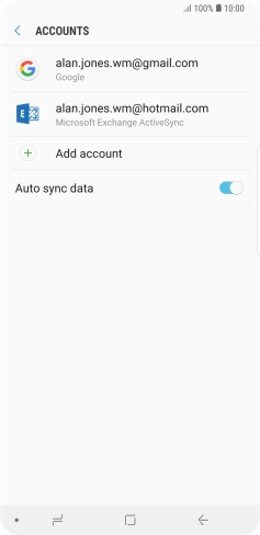 If this screen is displayed, you email account has been recognised and set up automatically. Follow the instructions on the screen to key in more information and finish setting up your phone.