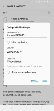 Press the field below 